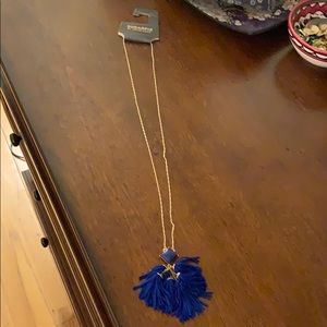 Blue tassel necklace
